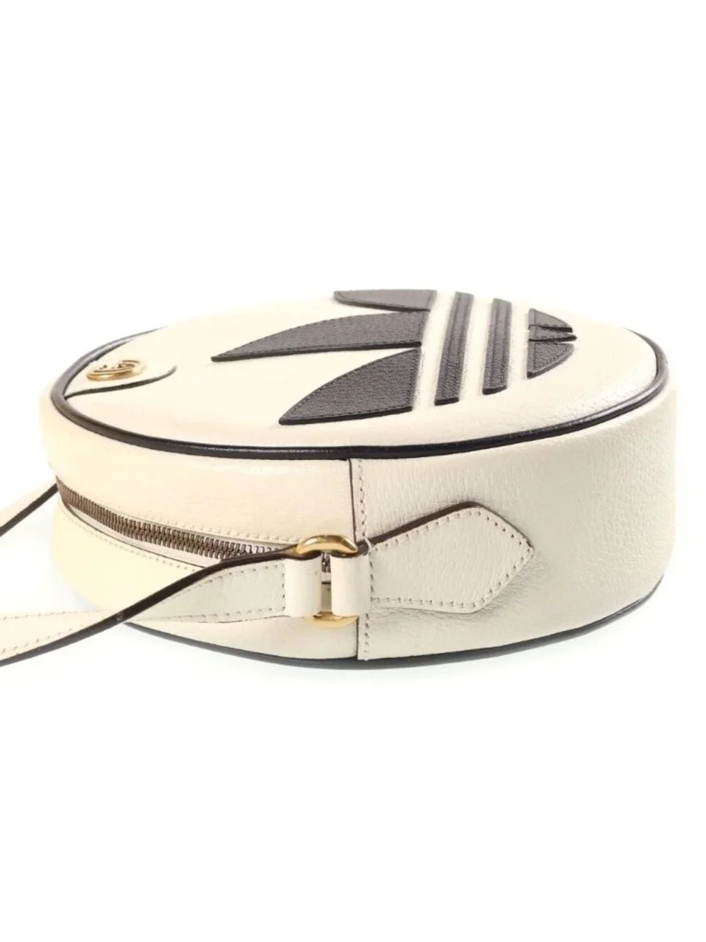 Gucci Marmont White Black Leather Shoulder Bag